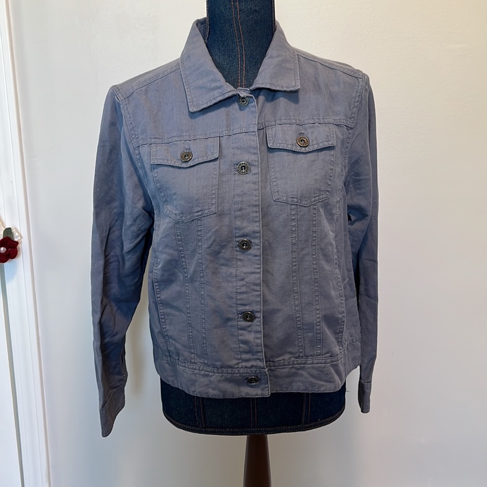 Ll bean womens linen blend jacket size small